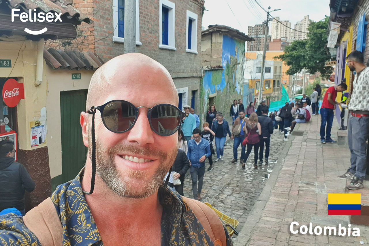 Jaime Sánchez Barceló en Colombia durante el proyecto Felisex