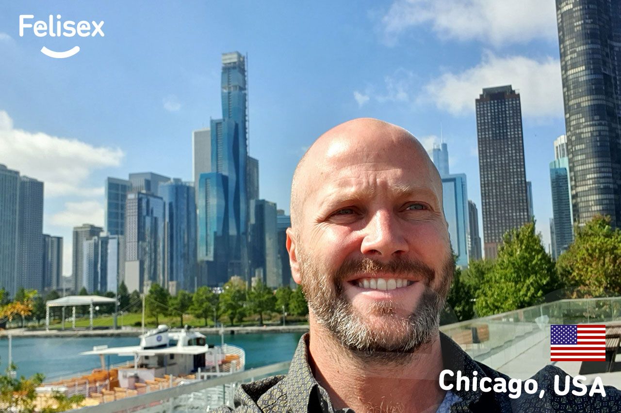 Jaime Sánchez Barceló en Chicago, EE.UU. durante el proyecto Felisex