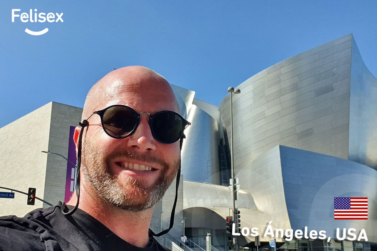 Jaime Sánchez Barceló en Los Ángeles, EE.UU. durante el proyecto Felisex